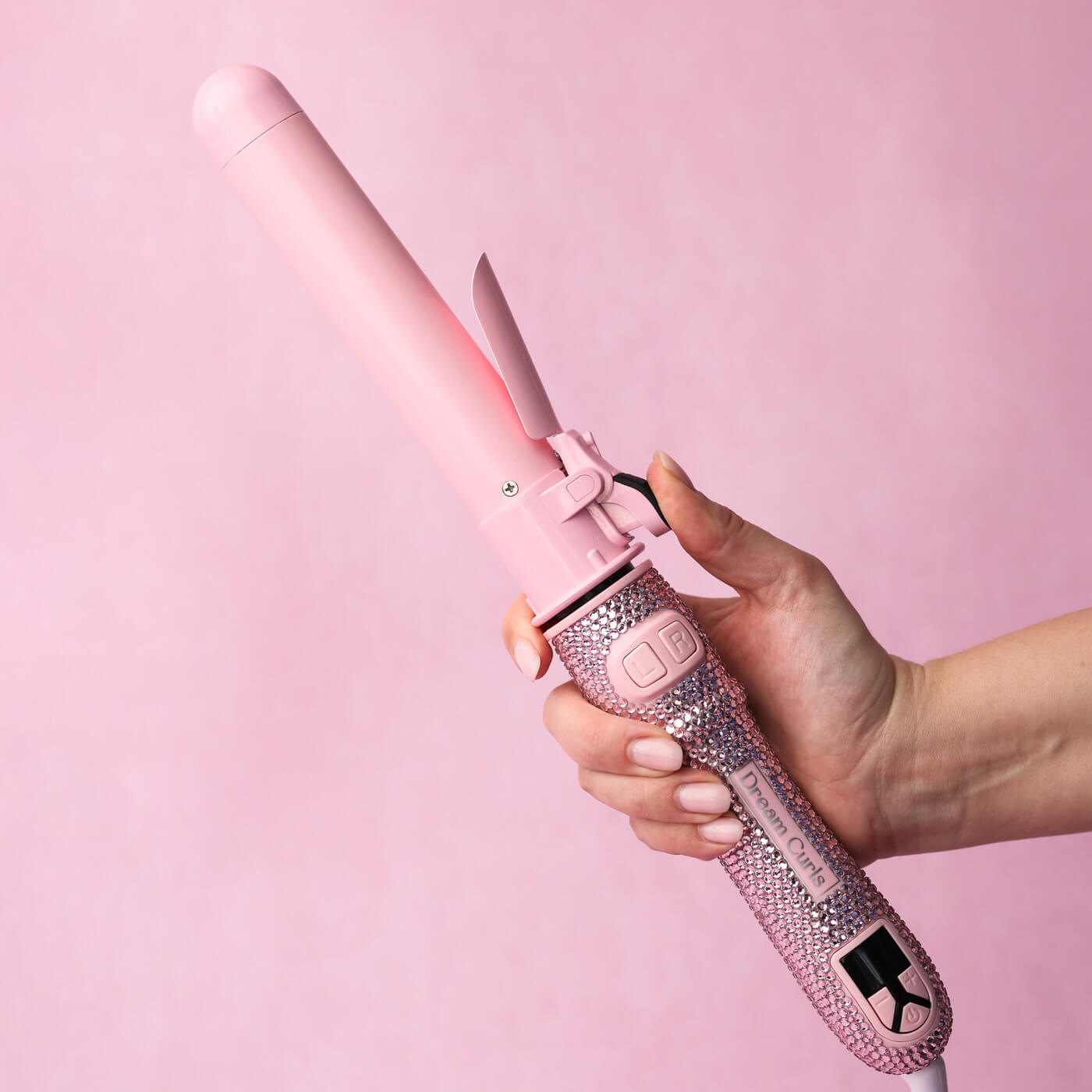 Pink curling iron 